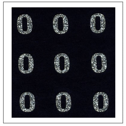 Chiffres Glitter - \"0\" (ZERO)