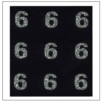 Chiffres Glitter - \"6\"