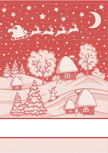 Serviette - Snow Lurex - Rouge