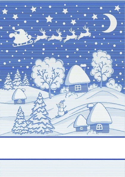 Serviette - Snow Lurex - Bleu
