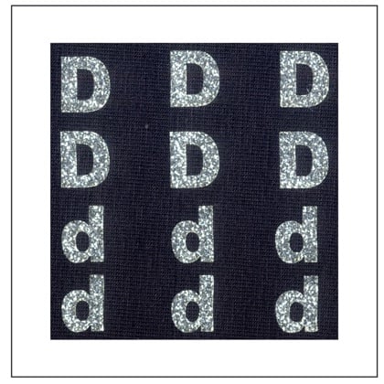 Lettres Glitter - \"D\" \"d\"