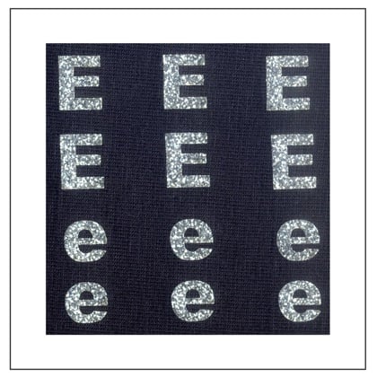 Lettres Glitter - \"E\" \"e\"