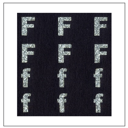 Lettres Glitter - \"F\" \"f\"