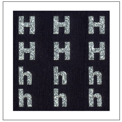 Lettres Glitter - \"H\" \"h\"