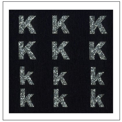 Lettres Glitter - \"K\" \"k\"