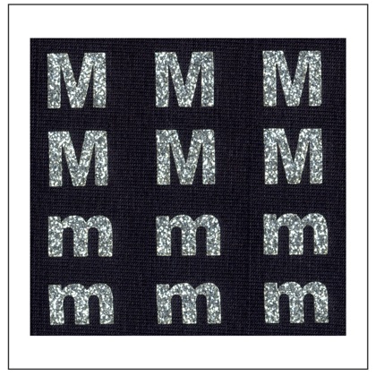 Lettres Glitter - \"M\" \"m\"