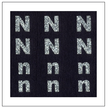 Lettres Glitter - \"N\" \"n\"