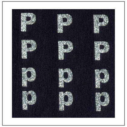 Lettres Glitter - \"P\" \"p\"