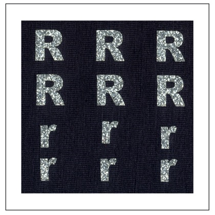 Lettres Glitter - \"R\" \"r\"