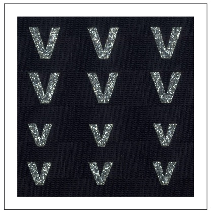 Lettres Glitter - \"V\" \"v\"