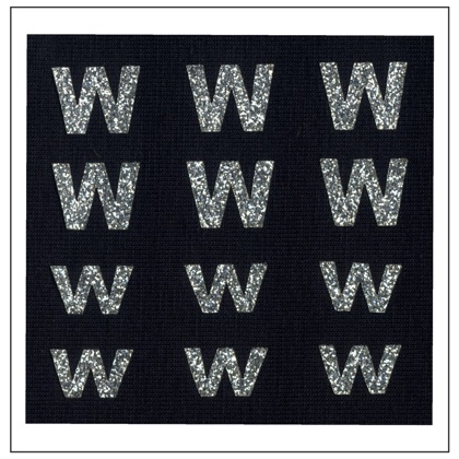 Lettres Glitter - \"W\" \"w\"