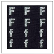 Lettres Glitter - "F" "f"
