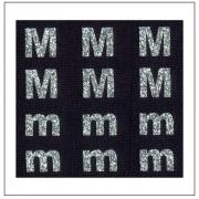 Lettres Glitter - "M" "m"