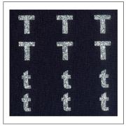 Lettres Glitter - "T" "t"