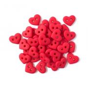 Petits boutons - Coeurs rouges 1826