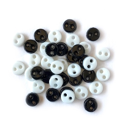 Petits boutons - Blanc et noir Micro 1811