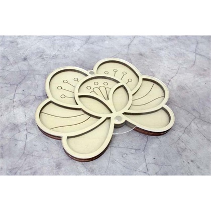 Organizer perles - Fleur (avec couvercle)