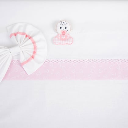 Drap berceau - Bout de Chou - Rose