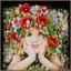 Fille avec des fleurs