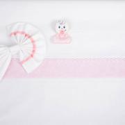 Drap berceau - Bout de Chou - Rose