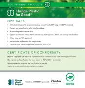 Sachet OPP biodégradable 40 Micron