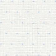 Lin Cashel 28 ct - Blanc avec mini points bleu clair