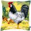 Coussin : Coq blanc