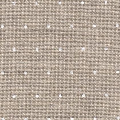 Lin Cashel 28 ct - Naturel avec mini points blancs