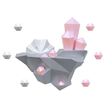 Island with Crystals - Kit Papercraft