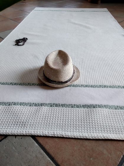 Serviette de bain - Rayon de miel - Vert