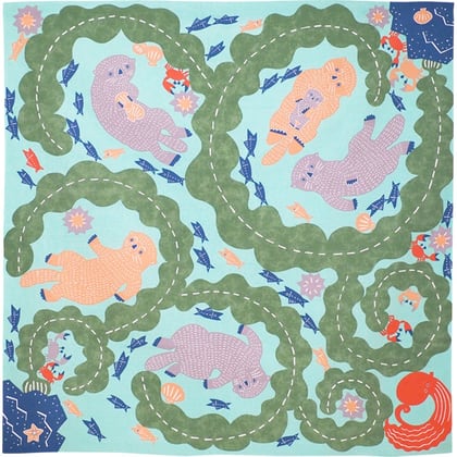 Kata Kata Furoshiki - Sea Otter Blue
