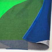 Masaru Suzuki Double-Face Furoshiki - Water Bird Green & Navy Bl