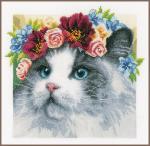 Ragdoll couronne de fleurs