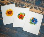 Cartes à broder : Fleurs d'été