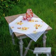 Centre de table - Fleurs orange et papillons