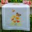 Chemin de table - Fleurs orange et papillons
