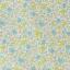 Voile imprime coton bio - Fleuri jaune et ciel