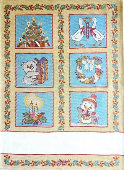 Serviette - Noël en couleur - Décorations - Or
