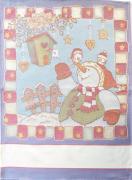 Serviette - Noël en couleur - Bonhomme de neige