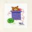 Cartes à broder : Chats ludiques