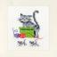 Cartes à broder : Chats ludiques