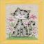 Chats dans les fleurs - Set de 3