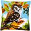 Coussin : Chouette dans les buissons