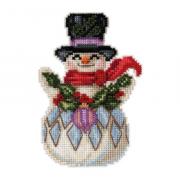 Snowman with Holly