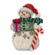 Snowman with Candy Cane