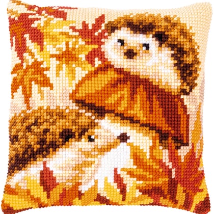 Coussin : Hérissons sur champignon