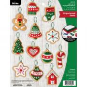 Kit Décorations en feutrine - Gingerbread Santa
