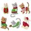 Kit Décorations en feutrine set de 6 - Chats