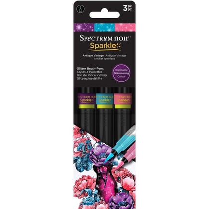 Feutres Sparkle Glitter Spectrum Noir - Antique Vintage