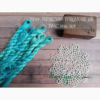 Fil de soie - Pistachio-turquoise